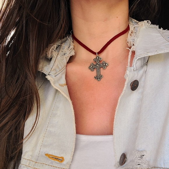 Sterling silver detailed cross handmade - Picture 8 of 8